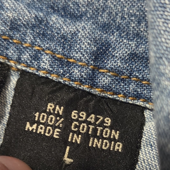 Vintage Gordon & James Western Horse Denim Jean Vest Rodeo Cowboy Embroidered - Picture 4 of 7